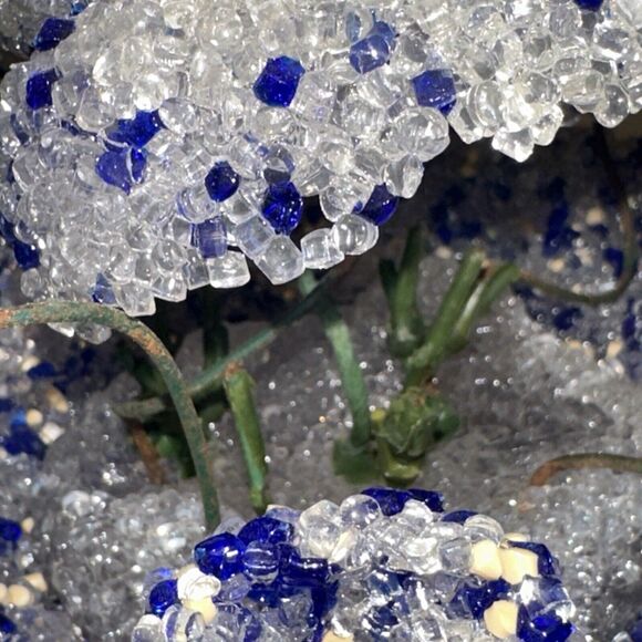 Vintage Handmade Fused Melted Plastic Popcorn Flowers Bowl Vase Retro Boho ART - Picture 11 of 15